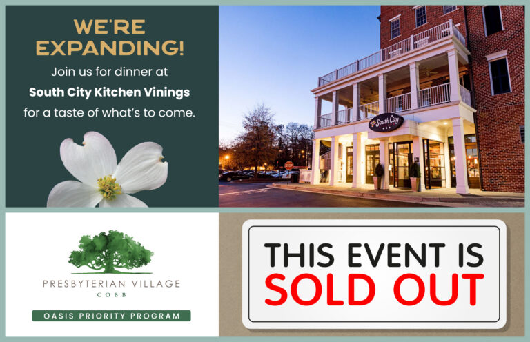 SOLD OUT - Bring a friend and join us for dinner at South City Kitchen Vinings.